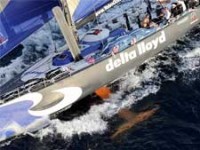 Team Delta Lloyd in actie tijdens de Volvo Ocean Race